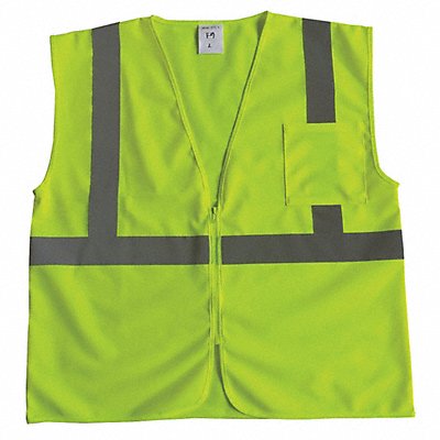 J6020 U-Block Vest Class2 Yellow/Grn M