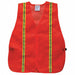 J6025 Back Stp Vest Unrated Orange/Red Univ