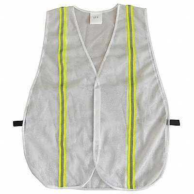 J6025 Back Stp Vest Unrated White Univ