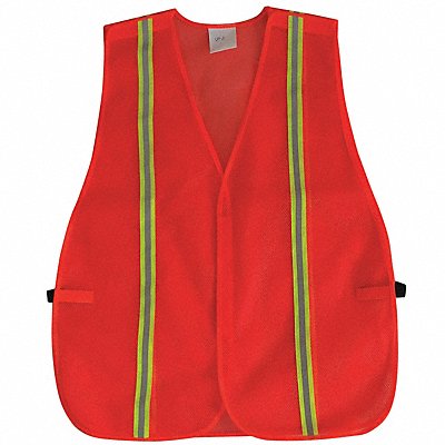 J6044 Back Stp Vest Unrated Orange/Red Univ