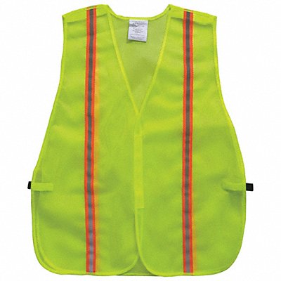 J6044 Back Stp Vest Unrated Yellow/Grn Univ