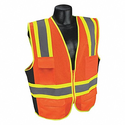 High Visibility Vest Orange/Red M