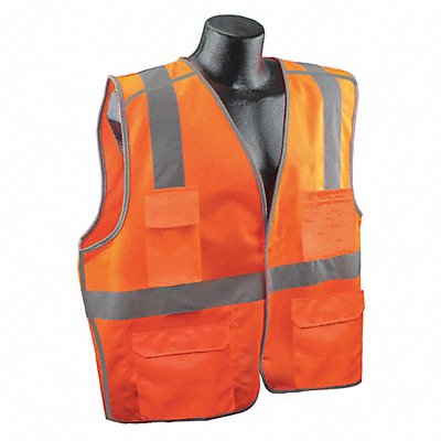 J6033 High Visibility Vest Orange/Red S/M