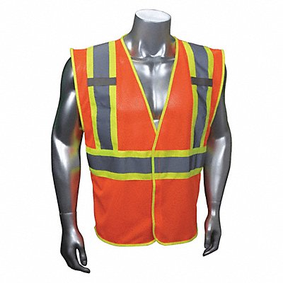 J6037 High Visibility Vest Orange/Red 4XL/5XL