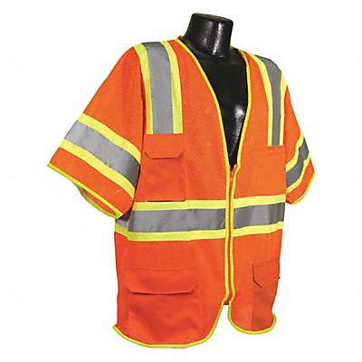 J6041 High Visibility Vest Orange/Red S