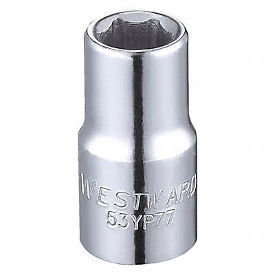 Socket Steel Chrome 1/4 in