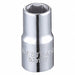 Socket Steel Chrome 1/4 in