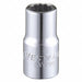 Socket Steel Chrome 1/4 in