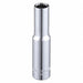 Socket Steel Chrome 1/4 in