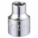 Socket Steel Chrome 1/4 in