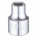 Socket Steel Chrome 1/4 in