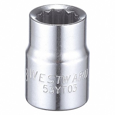 Socket Steel Chrome 3/8 in