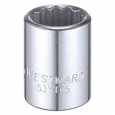 Socket Steel Chrome 1/2 in