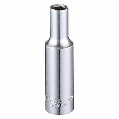 Socket Steel Chrome 1/4 in