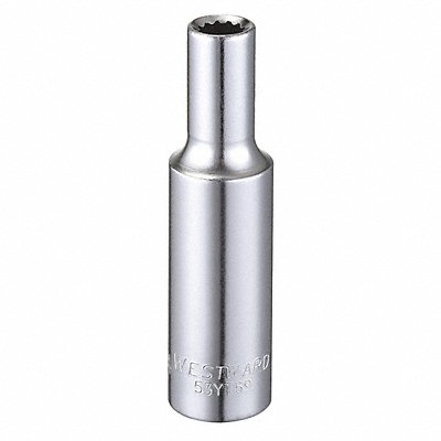 Socket Steel Chrome 1/4 in