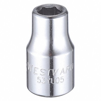 Socket Steel Chrome 3/8 in