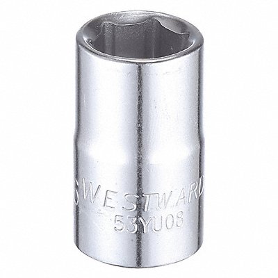 Socket Steel Chrome 9/16 in