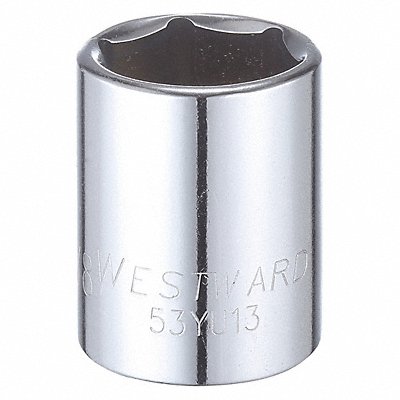 Socket Steel Chrome 7/8 in