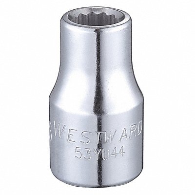 Socket Steel Chrome 3/8 in