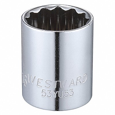 Socket Steel Chrome 15/16 in