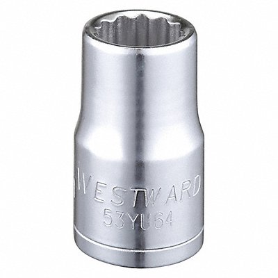 Socket Steel Chrome 13 mm