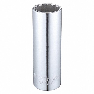 Socket Steel Chrome 13/16 in