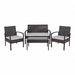 Aransas Patio Set Blk w/Stl Frame 4 pcs.