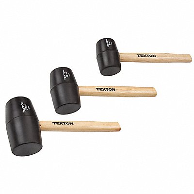 Wood Hnd Rbr Mallt Set 8 16 32 oz 3pcs.