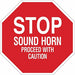 Sign Stop 24X24 White/Red