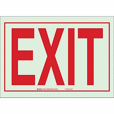 Exit Sign 7X10 R/WHT Exit ENG Text