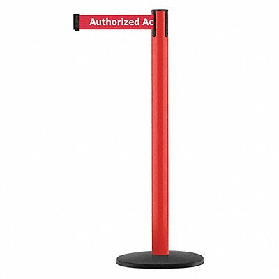 Barrier Post Metal Post Red Finish