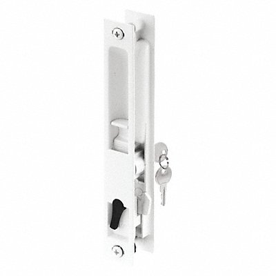 Patio Door Handle Set Dull 1/2 Cyl.