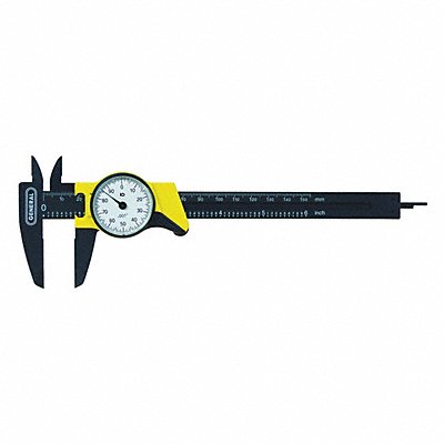 Dial Caliper Plastic Black 0-6 Range