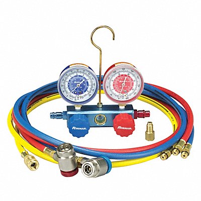 Manifold Gauge Set 2 Valves 3 Hoses