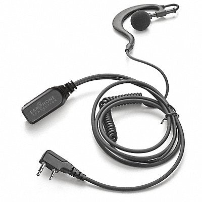 Earhook Lapel Microphone Black