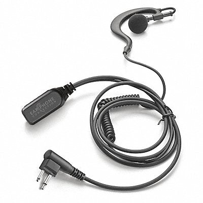 Earhook Lapel Microphone Black