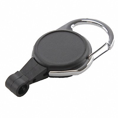 Badge Reel Retractable Blk PK12