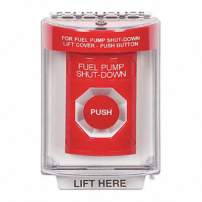 Fuel Pump Shutdown Push Button Red Color