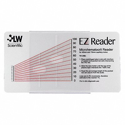 Hematocrit Reader Card 7 1/2 in L