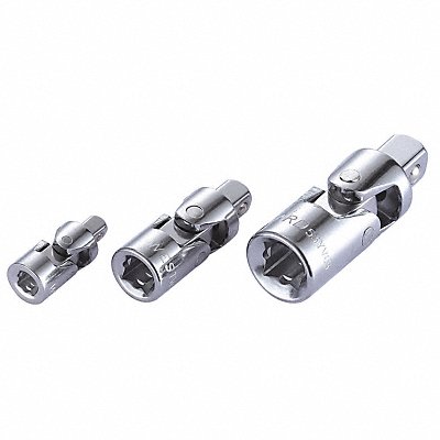 Unvrsl Joint Set Steel Chrome 1/4 in