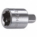 Skt Adptr Steel Chrome 3/8 in 1/4 in