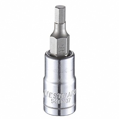 Socket Bit Steel 1/4 in TpSz 3.5 mm