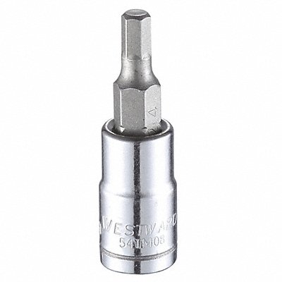 Socket Bit Steel 1/4 in TpSz 4 mm