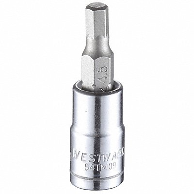 Socket Bit Steel 1/4 in TpSz 4.5 mm