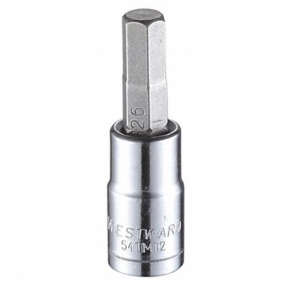 Socket Bit Steel 1/4 in TpSz 6 mm