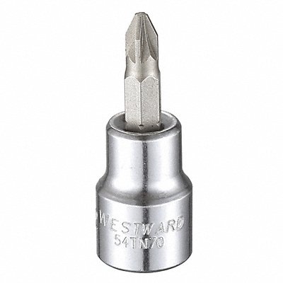 Socket Bit Steel 3/8 in TpSz #2