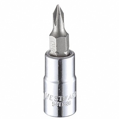 Socket Bit Steel 1/4 in TpSz #0