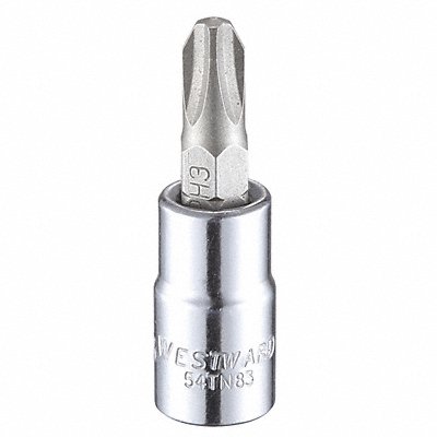 Socket Bit Steel 1/4 in TpSz #3