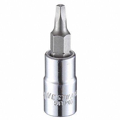 Socket Bit Steel 1/4 in TpSz R1