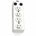 Outlet Strip 4 Outlet 15A 6-5/16 L Wht